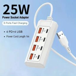 ENMORA BEST 8-in-1 Hub with 4 Type C & 4 USB Port Hub Multiport Adapter WKD9 BEST 8-in-1 Hub with 4 Type C & 4 USB Port Hub Multiport Adapter WKD9 USB Hub-image-96