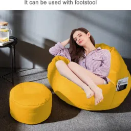 giglick 4XL 4XL Bean Bag With Relaxing Footrest Bean Bag ChairWith Foam Filling image 2