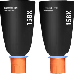 verena 158X Toner Reload Kit Compatible for LaserJet Tank Printers (Pack Of 2) Black Ink Cartridge-image-71