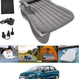Inflatable Silver Car Travel Bed/Two Pillows/Pump For Ameo Volkswagen 2016 (Car Travel,Camping,Swimming)Multifunctional Car Inflatable Bed Mattress Car Inflatable Bed-image-3