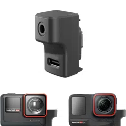 ELFOG Mic Adapter for Insta 360 Ace Pro Mic Adapter Accessories Camera Microphone-37