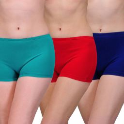 Pack of 3 Women Boy Short Green, Blue, Pink Panty-image-23