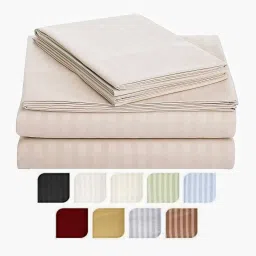 210 TC Microfiber Single Striped Flat Bedsheet-image-18