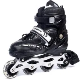 Skates Adjustable Inline Skating Shoes Outdoor Roller Strong Wheels Aluminium Quad Roller Skates - Size free UK-70