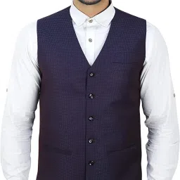 Checkered Men Waistcoat-image-34
