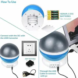 rahamandecor 360° Rotating Star & Moon Projector Lamp for Night Light | Multicolor Night Lamp image 5