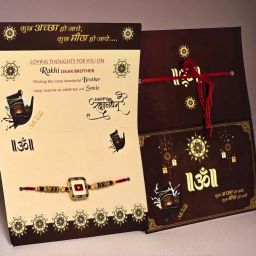 YouTube Theme Rakhi for Brothers | Trendy Rakhi with Beads Assorted Chawal Roli Pack Set-image-80