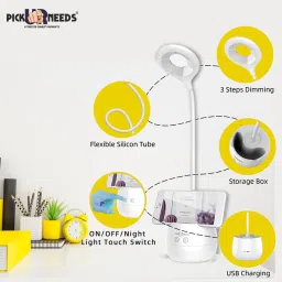 make ur wish Study Table Lamp Torch On/Off Switch LED Desk Lamp (5 IN 1) Table Lamp image 2