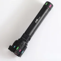 mz M239 (RECHARGEABLE LED METAL TORCH) Zoomable 200W with 3000mAh Battery Torch image 2