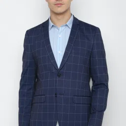 Men Checkered Single Breasted Casual Blazer-image-93