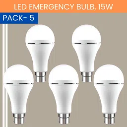 15W Rechargeable Inverter LED Bulb with Upto 4H.Power Cut Lighting Pack of_5I464 4 hrs Bulb Emergency Light-image-46
