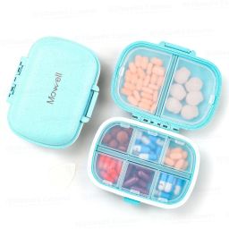 8 Compartments Travel Pill Organizer-Moisture proof Portable Pill Box Small Daily Pill Case Pill Box-25