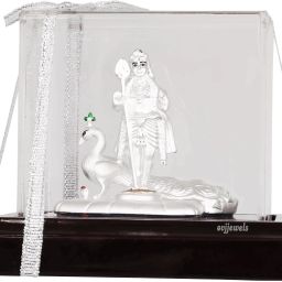 SilverSpot Jewel 999 Pure Silver Beautiful VIGRAHAM Murugan/Subrahmanya Swamy Decorative Showpiece-5.2 cm-image-88