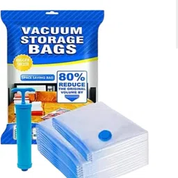 5 Pcs Vacuum Storage Bags for Clothes with Hand Pump| 80% Volume Reduction High Volume Storage Vacuum Bags-image-86