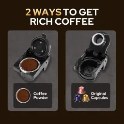 costar Capsules & Coffee Powder 2-in-1 Espresso Machine, 20 Bar Capsules Maker 8 Cups Coffee Maker image 4