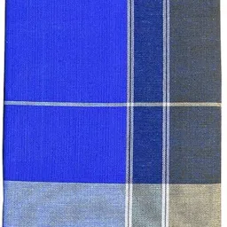 house of common Multi Print pack of 2 cotton lungi Blue check lungi Checkered Men Dhoti-image-34
