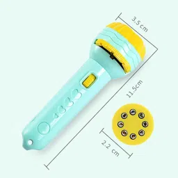 just97 Mini Projector Torch with 3 Slides 24 Patterns Toy for kids YLW13 image 4