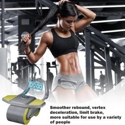 blurism New Upgraded Automatic Rebound Abdominal Wheel with 4 Elbow Support with Timer Mini Pedal Exerciser Cycle image 4