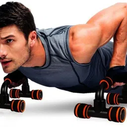 khargadham Tummy Trimmer with AB Roller & Push Up Bars Stand for Home Gym Workout Combo Kit Ab Exerciser image 3