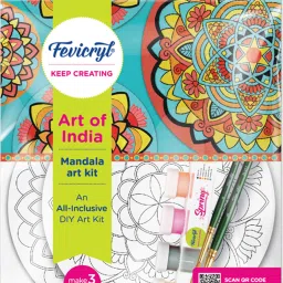 DIY Art of India Mandala kit, Gift for Artists, Students, Children-21