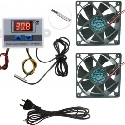 Frequently Bought Together Combo 1 W3001 2 3 Inch Fan 2 Pin AC Power Cord(Cable) Temperature Sensor and Controller Electronic Hobby Kit-1
