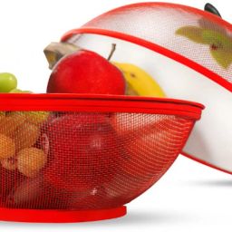 Stainless Steel Fruit & Vegetable Basket (Red) Iron Iron Fruit & Vegetable Basket-image-6
