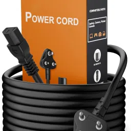 HexaGear Power Cord 1.29 A 1.8 m Metal Briaided Heavy 3 Pin AC Power Cord Cable Power Cord 1.8M Replacement Power Cable v1.1.26-image-70