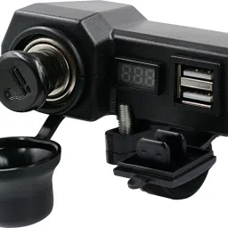 3in1 dual USB fast Charger Adapter Socket with voltmeter 2A Bike Mobile Charger 2 A Bike Mobile Charger-12