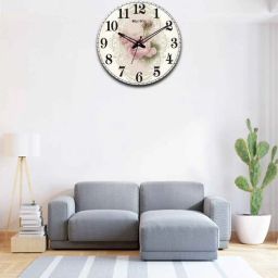 olive tree Flowers 15 Inches Classic Wooden Clock-picture-10