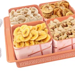- Astor 4 Multipurpose Set - 4 Bowls With Tray - Gifting Bowl, Tray Serving Set-picture-20