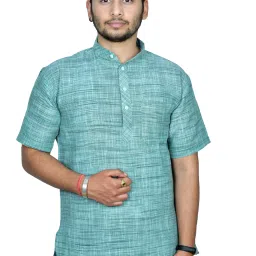 Men Solid Cotton Blend Straight Kurta-picture-8
