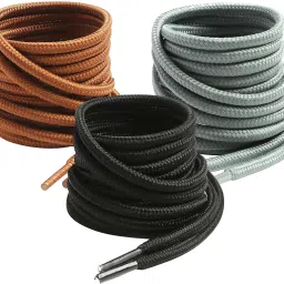 house of common shoe lace Round Grey black brown 120cm 3pair Boot Hiking Sports Shoe Lace-image-42