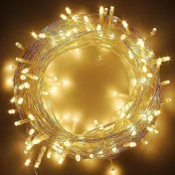 40 LEDs 10 m Yellow Steady String Rice Lights-12