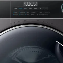 haier 9 kg Fully Automatic Front Load with In-built Heater Black image 4