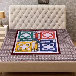 Ludo And Snake & Ladder Printed PVC Reversible Oil and Waterproof Square Bed Server Food Mat (Multi)-HS_38_HEARTH21759-image-13