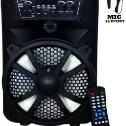 Gk King Series 8-inch Woofer, With Mic, 4 hours Playback With Led Lights,USB Input 80 W Bluetooth Party Speaker-18
