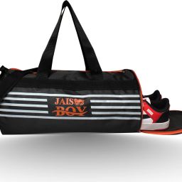 10 L Gym Duffel Bag - Polyester Duffel Gym Bag Shoe Compartment - Black-image-113