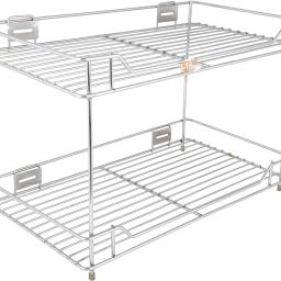 Utensil Kitchen Rack 2 Layer Kitchen Racks Multipurpose Holder Steel-image-93