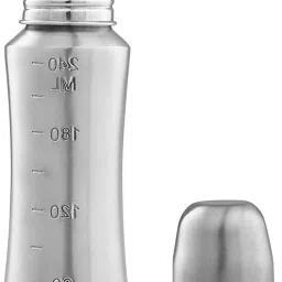 Pack of 1 240 ml Stainless Steel 304 Grade New Born Baby- Food Grade Plastic, Silicone-14