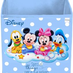 Disney Baby Team Mickey Print Foldable Storage Cube For Toy (Royal Blue) Storage Box-17