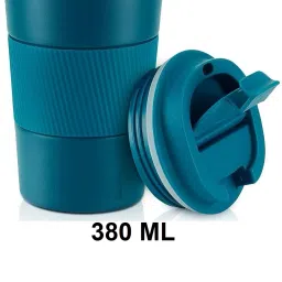 12oz Travel Coffee with Leakproof Lid, Vacuum Double Walled Reusable Blue Stainless Steel Tumbler-image-58