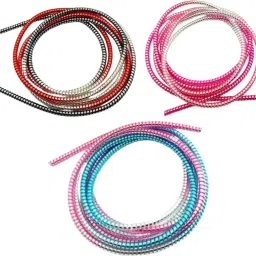 DECRONICS Pack of 3 1.5 Meter Wire Spring Mobile Charger Protector Cover (TCP47) Cable Protector-image-50