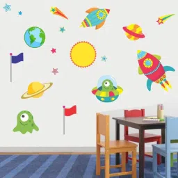 print mantras Pvc Wall Stickers Space Planet And Stars-picture-36