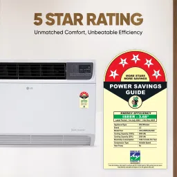 lg 2025 Model Convertible 4-in-1 Cooling 1.5 Ton 5 Star Window Dual Inverter with Faster Cooling and Energy Saving, 4 Way Air Swing and HD Filter AC- White image 5