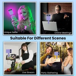 Hiffin (LT-002) RGB Selfie Light for iPhone/Laptop/Camera Built-in 3000mAh Battery 1 lx Camera LED Light image 4