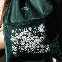 Green Men & Women Tote HOC Van Gogh's Starry Night Tote-image-5