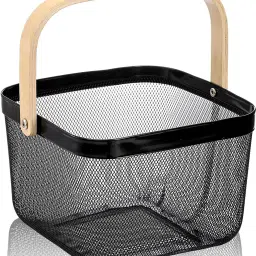 Metal Mesh Storage Basket With Handle For Fruit, vegetable, Kitchen Iron Fruit & Vegetable Basket-image-55