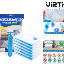 Vacuum Storage Bag Zip lock For Travel Clothes And Home Blankets With Hand Pump Travel Storage Vacuum Bags-image-27