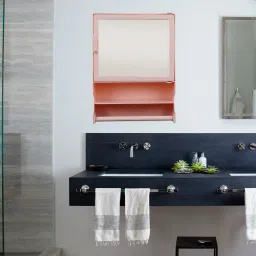 Medium Size (12x16x4) Pink Bathroom Mirror Storage Cabinet Shelf & Towel Rod 16 Shelf Bracket-85