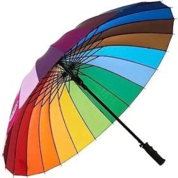 Rainbow Umbrella for Women, Kids & Travel | Windproof & UV-Resistant Big Size Umbrella-image-30